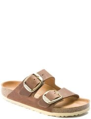 BIRKENSTOCK sieviešu brūnas ādas čības Arizona Big Buckle cena un informācija | Iešļūcenes, čības sievietēm | 220.lv