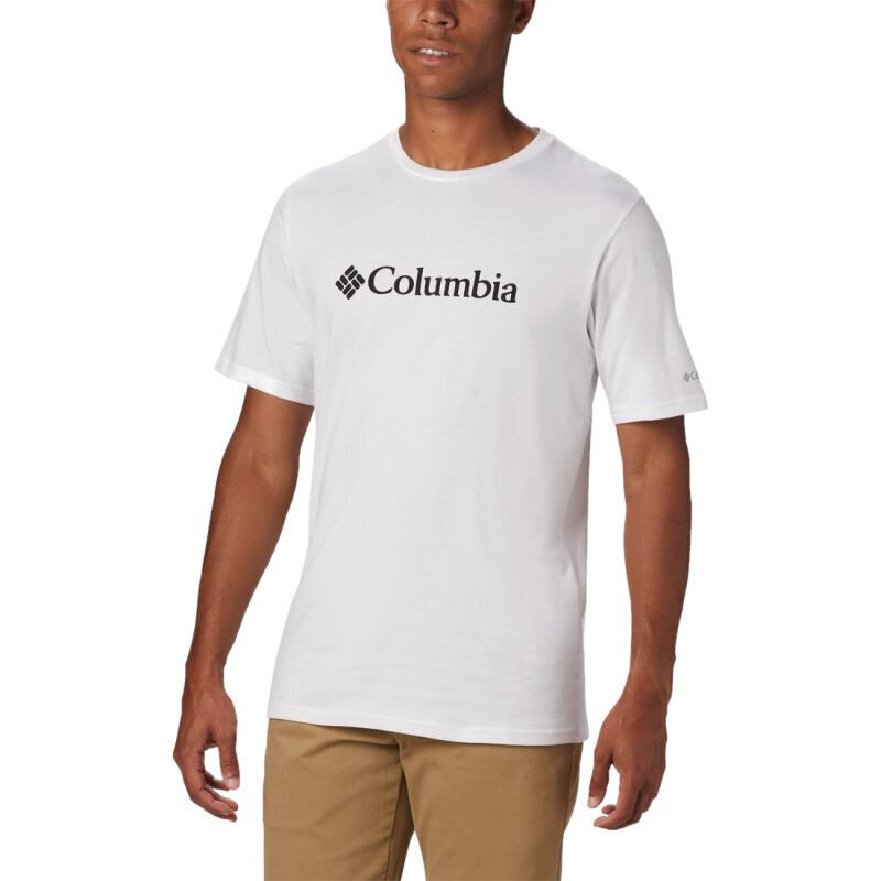 Vīriešu Krekls ar Īsām Piedurknēm Columbia Basic Logo Balts cena un informācija | Vīriešu T-krekli | 220.lv