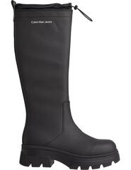 CALVIN KLEIN sieviešu melni zābaki CHUNKY COMBAT RAINBOOT cena un informācija | Sieviešu zābaki, puszābaki | 220.lv