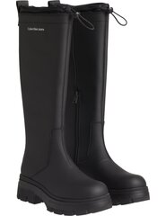 CALVIN KLEIN sieviešu melni zābaki CHUNKY COMBAT RAINBOOT cena un informācija | Sieviešu zābaki, puszābaki | 220.lv