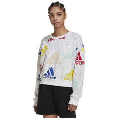 Толстовка без капюшона женская Adidas Essentials Multi-Coloured Белый цена и информация | Спортивная одежда для женщин | 220.lv