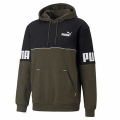 Толстовка без капюшона мужская Puma Power Colorblock Чёрный Зеленый цена и информация | Мужские толстовки | 220.lv