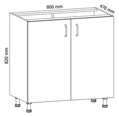 Шкафчик  Royal D80, 82x80x47 cm, белый цена и информация | Gala meble Фурнитура для мебели | 220.lv