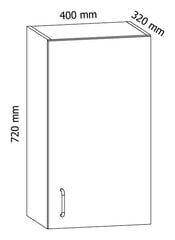 Шкафчик  Royal G40S, 72x40x32 см, белый цена и информация | Кухонные шкафчики | 220.lv