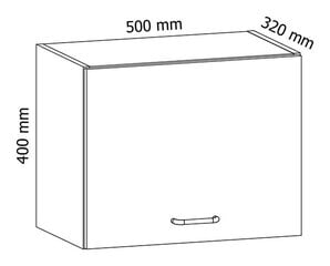 Шкафчик  Royal G50K, 40x50x32 см, белый цена и информация | Кухонные шкафчики | 220.lv