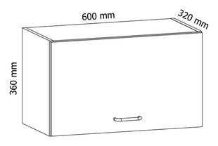 Шкафчик  Royal G60KSN, 36x60x32 см, белый цена и информация | Кухонные шкафчики | 220.lv