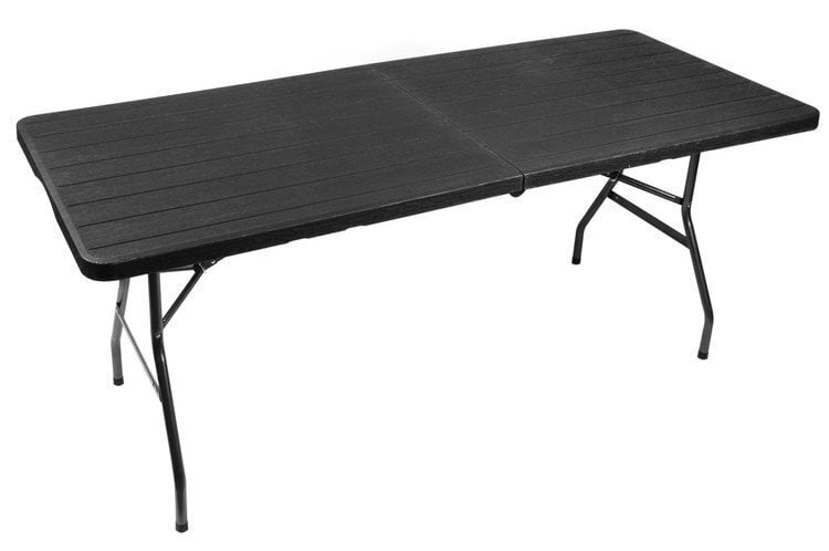 Saliekamais dārza galds Gardlov, 180cm, melns cena un informācija | Dārza galdi | 220.lv