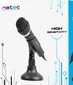 Natec NMI-0776 Adder Bl galda mikrofons, melns cena un informācija | Mikrofoni | 220.lv