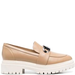 Michael Kors sieviešu brūni zempapēžu apavi Parker leather loafer цена и информация | Женские туфли | 220.lv