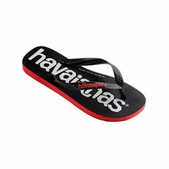 Шлепанцы для женщин Havaianas Top Logomania Красный Чёрный цена и информация | Шлепанцы, тапочки для женщин | 220.lv