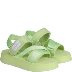 CALVIN KLEIN JEANS sieviešu zaļas sandales Prefresato sandal badge цена и информация | Женские босоножки | 220.lv