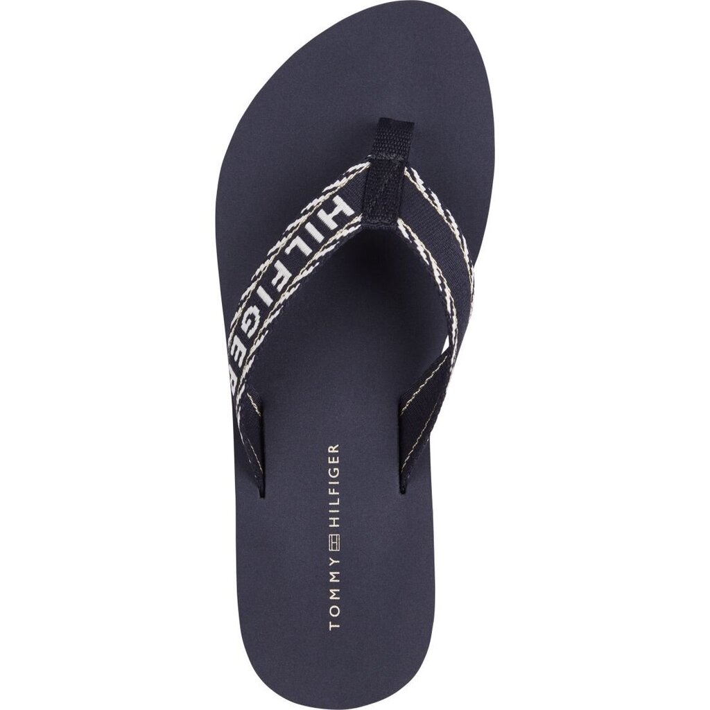 TOMMY HILFIGER sieviešu zilas čības Webbing sandal цена и информация | Iešļūcenes, čības sievietēm | 220.lv