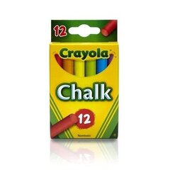 Krāsainie krītiņi Crayola, 12 gab. cena un informācija | Modelēšanas un zīmēšanas piederumi | 220.lv