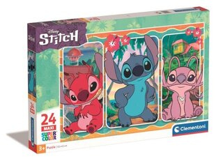 Puzle maxi Disney Stitch 24029 Clementoni, 24 d. cena un informācija | Puzles, 3D puzles | 220.lv