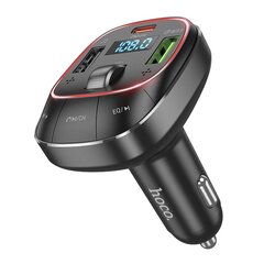 HOCO auto raidītājs FM ar auto lādētāju USB QC 3.0 + Type C PD 45W Pole E76 obsidian black cena un informācija | FM Modulatori | 220.lv