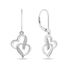 Brilio Silver Romantic silver earrings Hearts EA467W цена и информация | Серьги | 220.lv