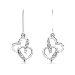 Brilio Silver Romantic silver earrings Hearts EA467W цена и информация | Серьги | 220.lv