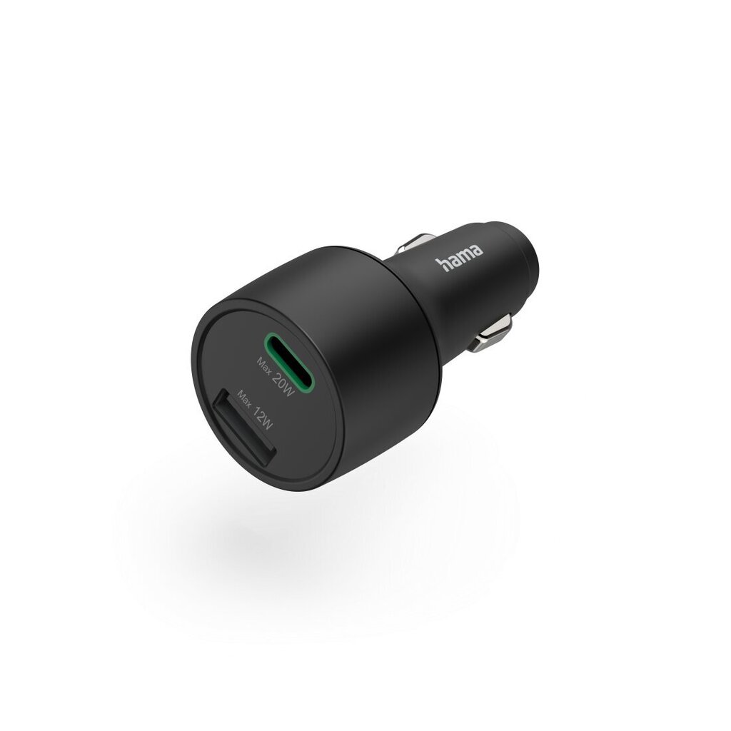 Hama automašīnas lādētājs, USB-C, USB-A, barošanas padeve (PD)/Qualcomm®, 32 vati, melns cena un informācija | FM Modulatori | 220.lv