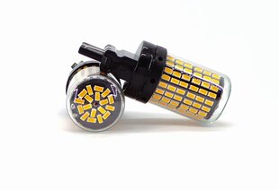 P27W LED 2x 3156 12-24V CANBUS oranžās PREMIUM spuldzes cena un informācija | Auto spuldzes | 220.lv