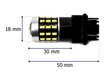 P27/7W LED 3157 12-24V CANBUS 1500lm balta spuldze ar lēcu cena un informācija | Auto spuldzes | 220.lv