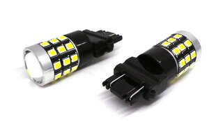 P27/7W LED spuldze 3157 12-24V CANBUS 1400lm balta ar lēcu cena un informācija | Auto spuldzes | 220.lv