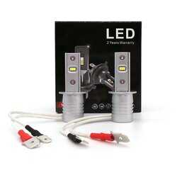 LED spuldzes H3 9V-30V CANBUS CSP komplekts Jauns 4000lm cena un informācija | Auto spuldzes | 220.lv