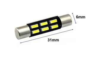 LED T6.3 12V 96lm CANBUS 31mm cena un informācija | Auto spuldzes | 220.lv