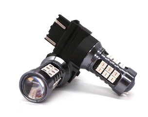 P27/7W LED spuldze 3157 12V CANBUS 1400lm sarkana cena un informācija | Auto spuldzes | 220.lv