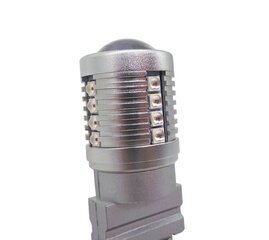 P27/7W LED spuldze 3157 12-24V CANBUS 2000lm sarkana cena un informācija | Auto spuldzes | 220.lv