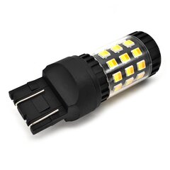 LED spuldze W21/5W, 7443 12V CANBUS balta-oranža 1400lm cena un informācija | Auto spuldzes | 220.lv