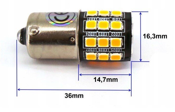 P21/5W LED BAY15D 12-24V 1100lm CANBUS balta spuldze цена и информация | Auto spuldzes | 220.lv