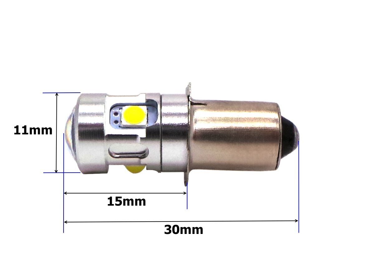 LED spuldze PX13.5, P13, P13.5s 4,5V lukturīšiem 500lm cena un informācija | Auto spuldzes | 220.lv