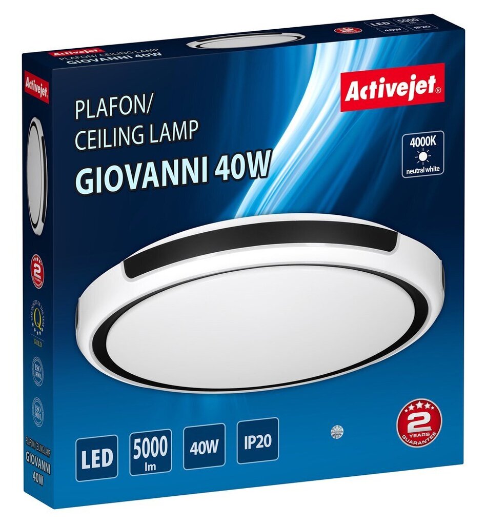 LED griestu lampa Activejet AJE-GIOVANNI cena un informācija | Griestu lampas | 220.lv