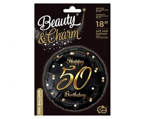 Воздушный шар из фольги Beauty&Charm, "Happy birthday 50 ", размер 18" цена и информация | Шарики | 220.lv