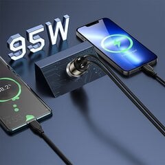 WiWU — automašīnas lādētājs Wi-QC012 95 W PD+QC USB A+USB C цена и информация | Автомобильные электропринадлежности 12V | 220.lv