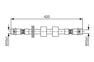 Тормозной шланг BOSCH 1987476414 34321164002 цена и информация | Авто принадлежности | 220.lv