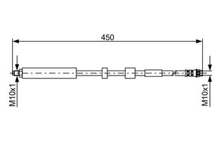Тормозной шланг BOSCH 1987481051 4806G4 цена и информация | Авто принадлежности | 220.lv