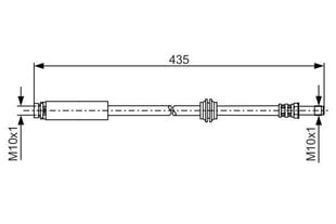 Тормозной шланг BOSCH 1987481159 30681726 цена и информация | Авто принадлежности | 220.lv