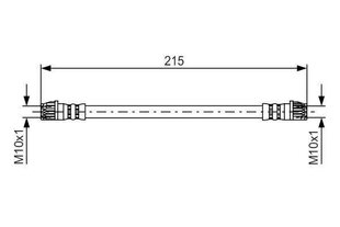 Bremžu šļūtene Bosch, 1 gab. cena un informācija | Auto piederumi | 220.lv