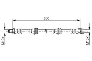 Bremžu šļūtene Bosch, 1 gab. cena un informācija | Auto piederumi | 220.lv