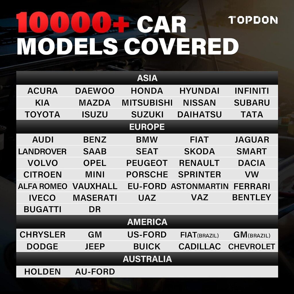 Diagnostikas ierīce Topdon AD800BT, 1 gab. cena un informācija | Auto piederumi | 220.lv