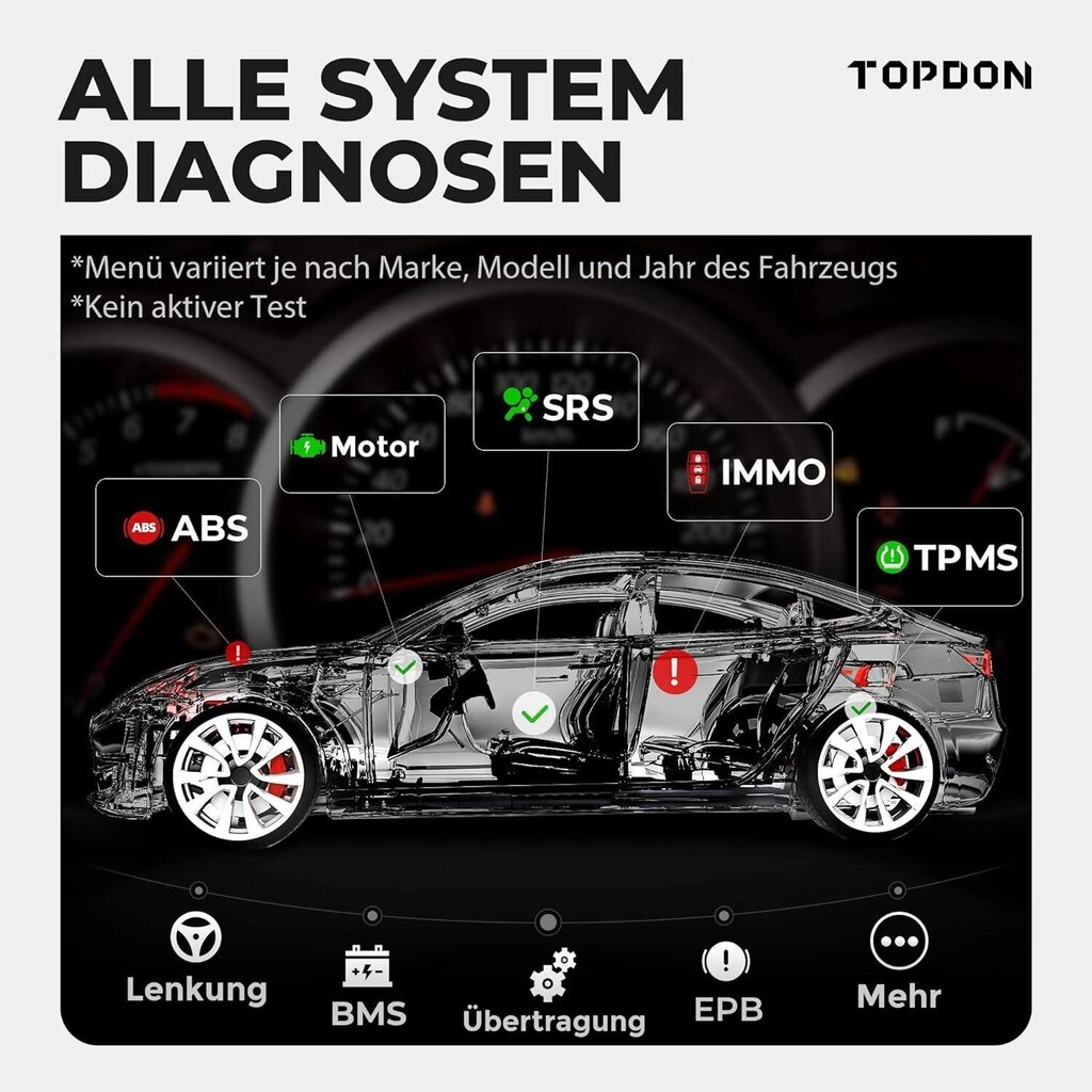 Diagnostikas ierīce Topdon AD800BT, 1 gab. cena un informācija | Auto piederumi | 220.lv