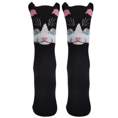 Носки с черным котом 35-38 M-1618-4 35-38 цена и информация | Женские носки | 220.lv