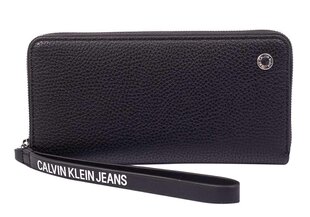 Maks sievietēm Calvin Klein CKJ BANNER SML ZIPAROUND BLACK K60K606168 BDS 36289 cena un informācija | Sieviešu maki, karšu maki | 220.lv