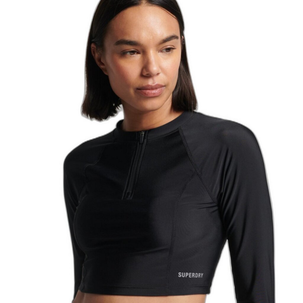 Superdry sieviešu peldkrekls Cropped Rash top cena un informācija | Peldkostīmi | 220.lv