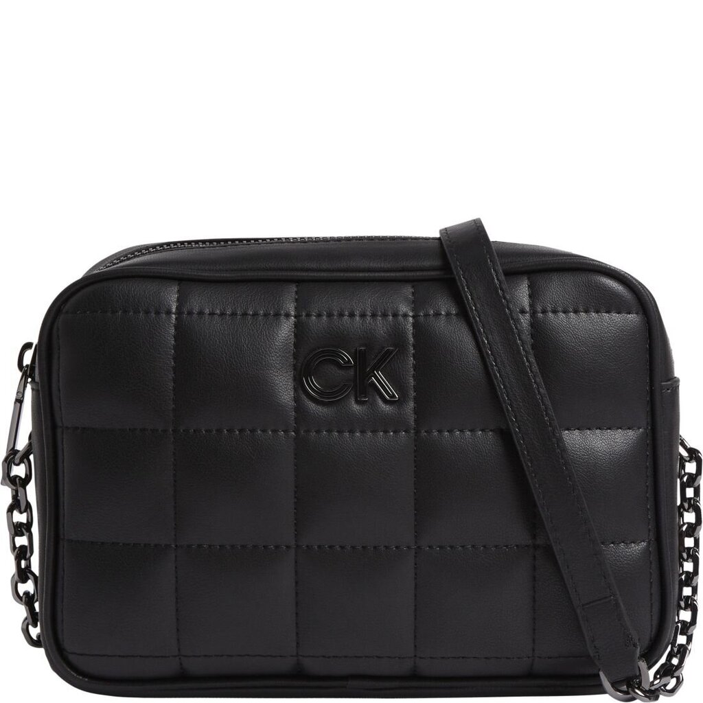 CALVIN KLEIN sieviešu melna soma pār plecu Re-lock quilt camera bag cena un informācija | Sieviešu somas | 220.lv