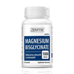 ZENYTH Magnesium bisglycinate 1000mg kaps. N30 цена и информация | Витамины, пищевые добавки, препараты для хорошего самочувствия | 220.lv