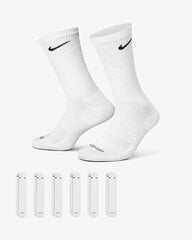 Носки Nike EVERYDAY CSH CRW 6 шт., белого цвета цена и информация | Мужские носки | 220.lv