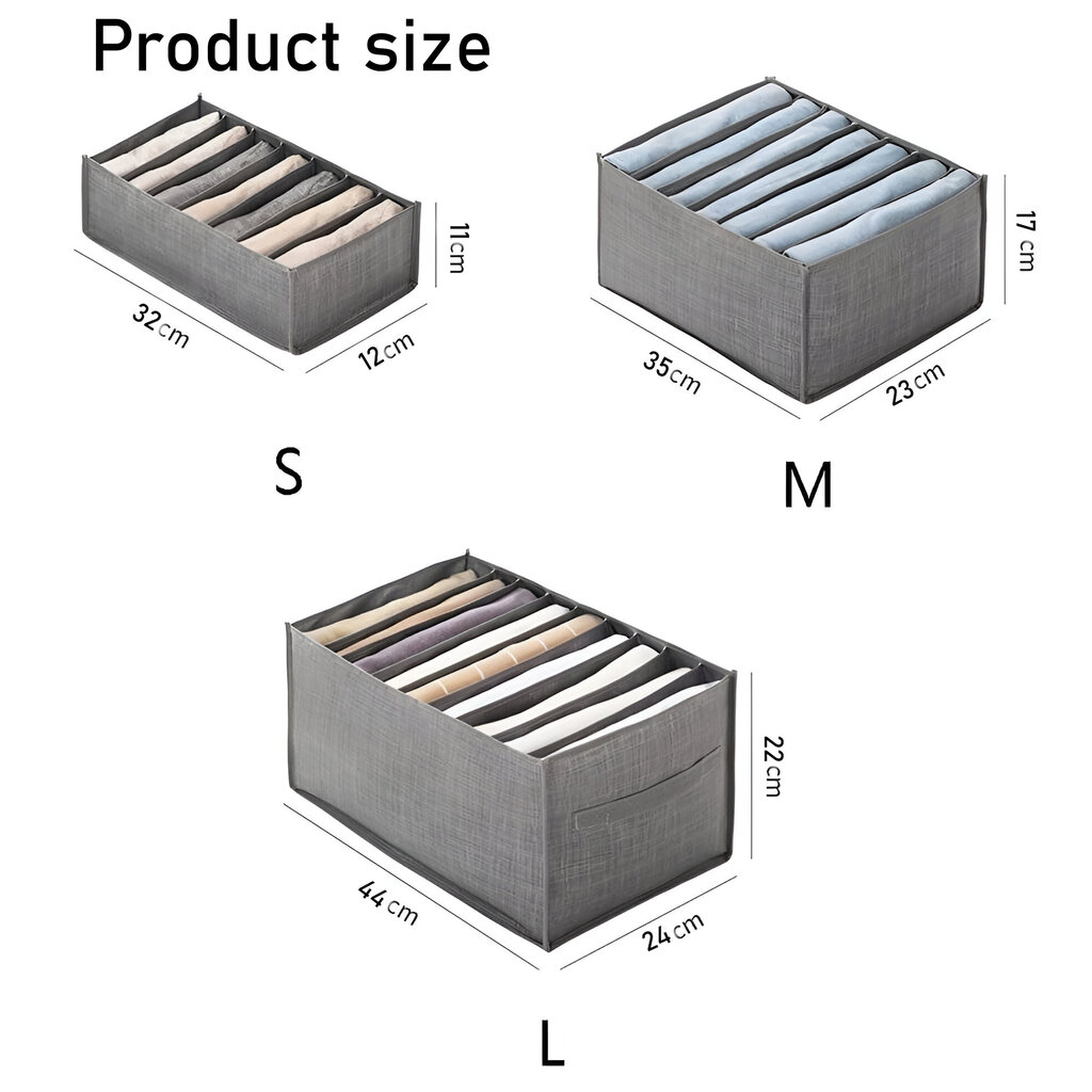Uzglabāšanas kastes, apģērbu organizators Livman LSS-003, 3 gab. цена и информация | Veļas grozi un mantu uzglabāšanas kastes | 220.lv