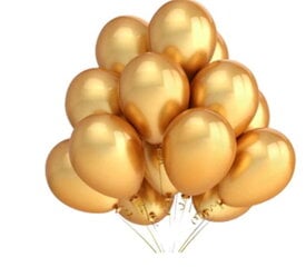Zelta metāliskie baloni 100gab 10 collas hēlijs cena un informācija | Baloni | 220.lv